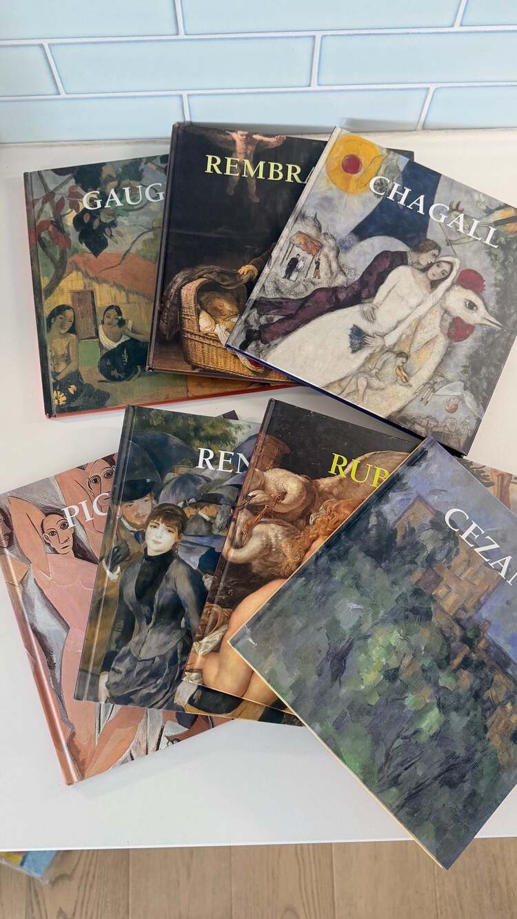 Set of 7 Art Books with color photographs